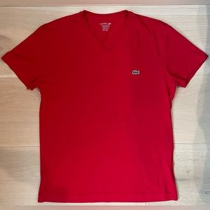 Lacoste V-Neck Pima Cotton Jersey T-shirt